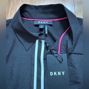 DKNY Black Top with Pink and Gray Details
